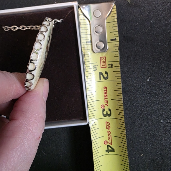 Stanley Silver-Tone Oval Dog Portrait Necklace with Brown Artwork - Picture 3 of 4